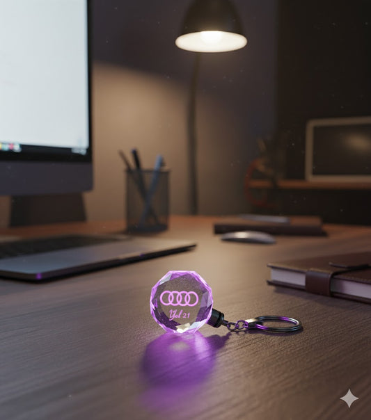 Crystal Keychain Octagon