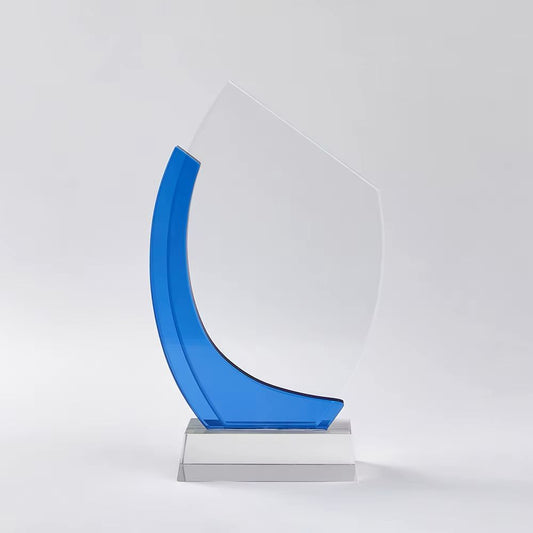 Trophy shield with blue