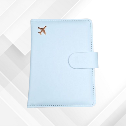 Sky Blue Passport With Airplane