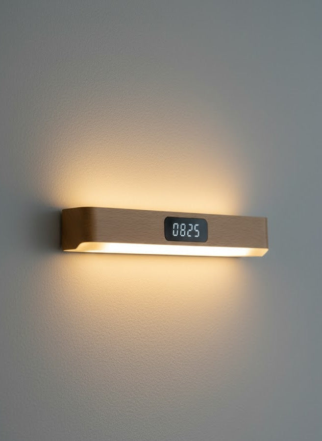 Magnetic Wood Clock With Light